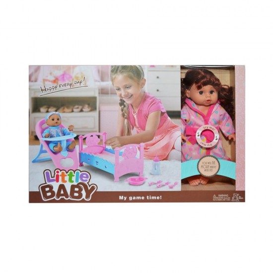 Papusa interactiva cu sunete si accesorii Little Baby