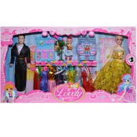 Set papusi cu garderoba si mobilier