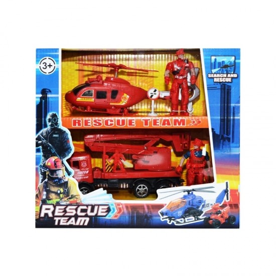 Set de joaca pompieri cu vehicule si figurine