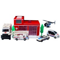 Set de joaca spital cu 5 vehicule