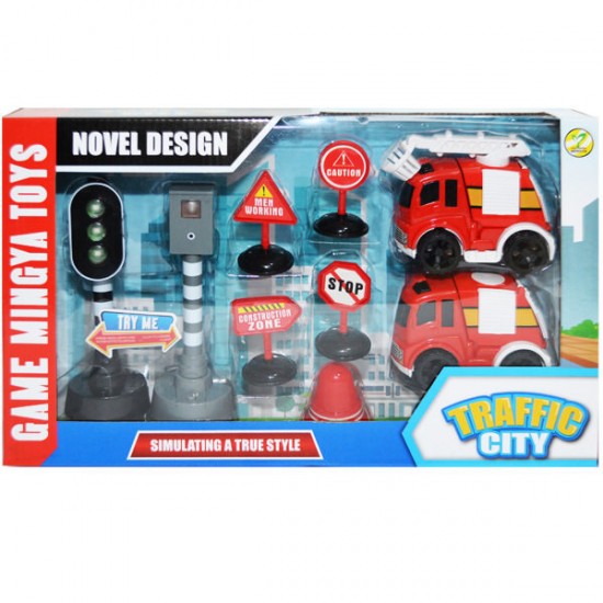 Set de joaca trafic cu semafor si indicatoare de circulatie