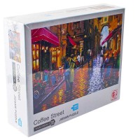Puzzle 1000 piese - Strada cu cafenele