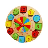 Puzzle educativ din lemn ceas cu 12 piese