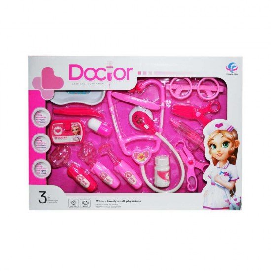 Set doctor cu lumina si sunet roz