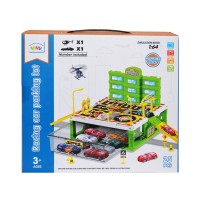 Set parcare cu masinuta si elicopter 25 piese