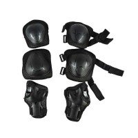 Set protectie cotiere si genunchiere pentru copii - Negru