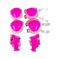 Set protectie cotiere si genunchiere pentru copii - Roz