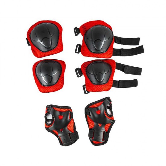 Set protectie cotiere si genunchiere pentru copii - Rosu