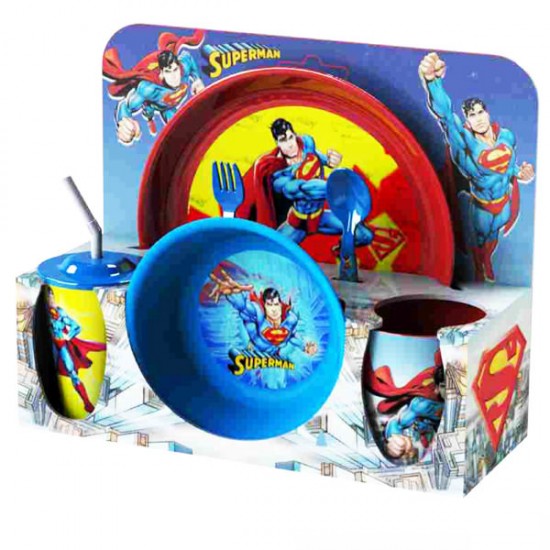 Set vesela cu tacamuri Superman