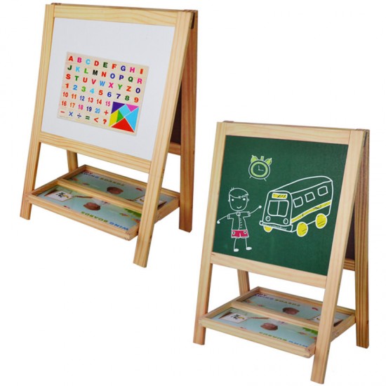 Tablita magnetica cu 2 fete, suport si accesorii