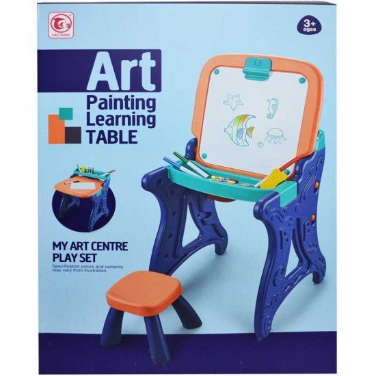 Tablita sevalet cu scaunel si accesorii pentru baieti