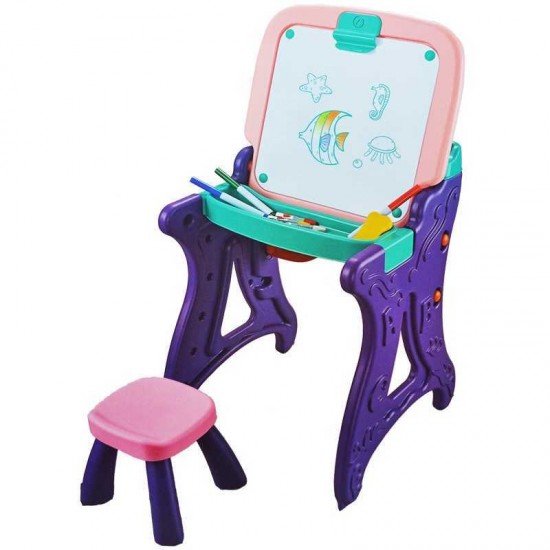 Tablita sevalet cu scaunel si accesorii pentru fete