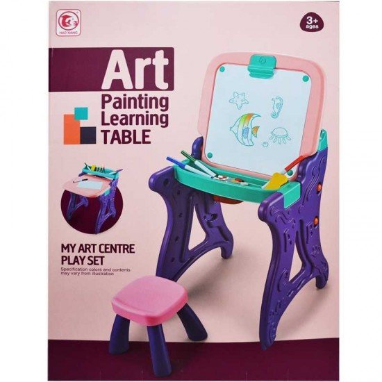 Tablita sevalet cu scaunel si accesorii pentru fete