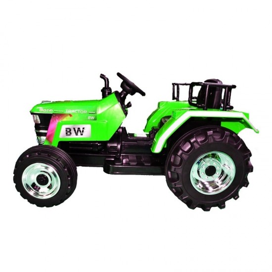 Tractor electric cu acumulator si 2 motoare 12V - Verde