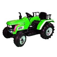 Tractor electric cu acumulator si 2 motoare 12V - Verde
