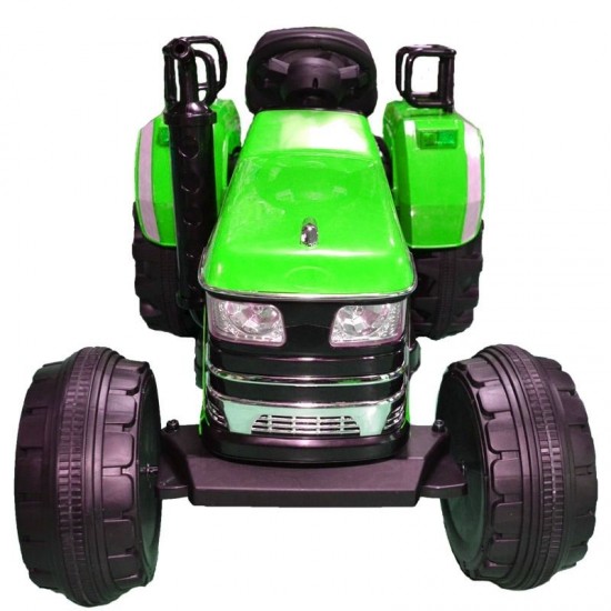 Tractor electric cu acumulator si 2 motoare 12V - Verde
