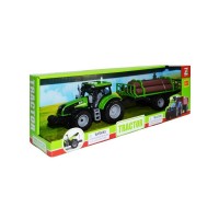 Tractor cu baterii si remorca cu lemne