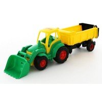 Tractor cu incarcator si remorca Champion 86 cm Polesie
