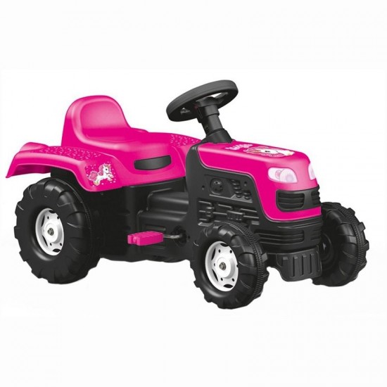 Tractor cu pedale Roz Dolu