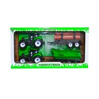 Set 2 tractoare cu remorca Farmer