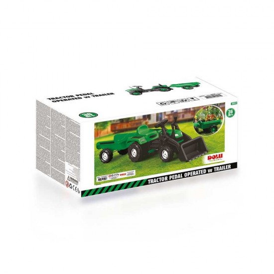 Tractor excavator cu pedale si remorca Ranchero 171 cm - Dolu