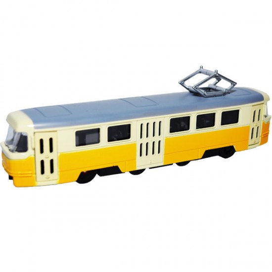 Tramvai din metal cu sunete si lumini