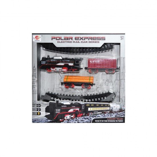 Trenulet electric cu busteni Polar Express