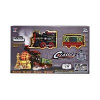 Trenulet clasic cu sunete, lumini si aburi