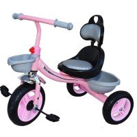 Tricicleta copii cu pedale, muzica si lumini Roz