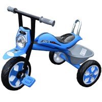 Tricicleta cu muzica, lumini si cosulet DR-Z Albastru