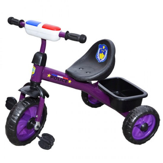 Tricicleta cu pedale muzica si lumina - Politie