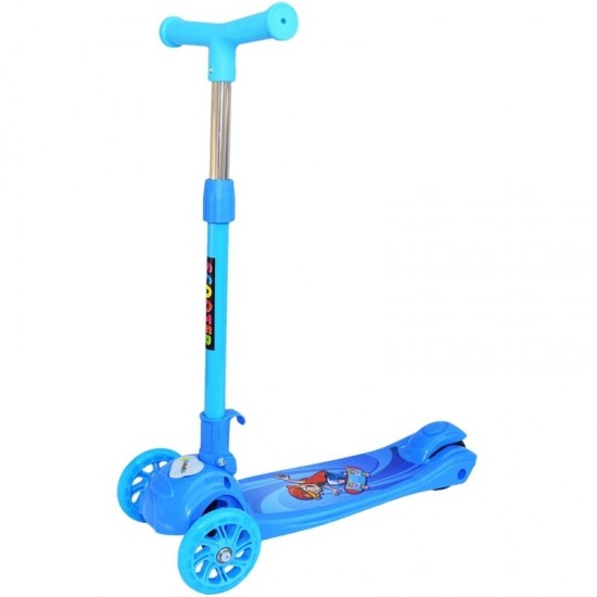 Trotineta pentru copii pliabila cu roti silicon - Albastru