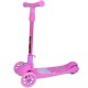 Trotineta pentru copii pliabila cu roti silicon - Roz