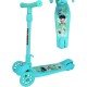 Trotineta pentru copii pliabila cu roti silicon - Turcoaz