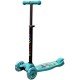 Trotineta cu roti silicon, leduri si cadru metalic - Turcoaz