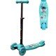 Trotineta cu roti silicon, leduri si cadru metalic - Turcoaz