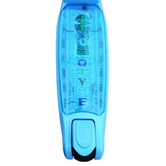 Trotineta copii cu roti silicon si led - Albastru