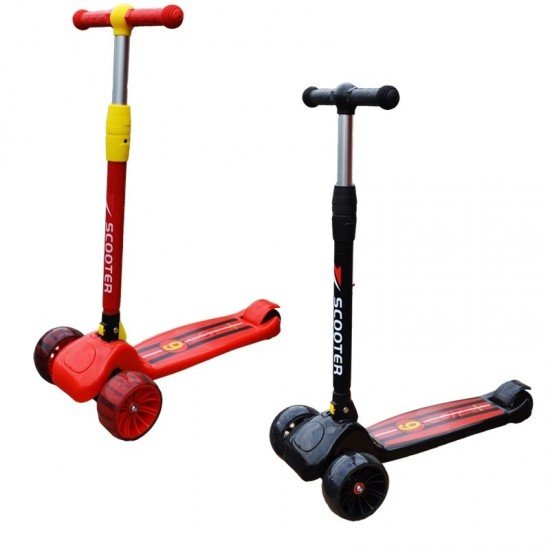 Trotineta copii cu roti silicon si leduri Scooter