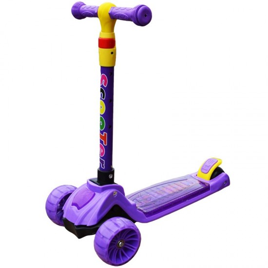 Trotineta cu roti silicon, muzica si led Scooter