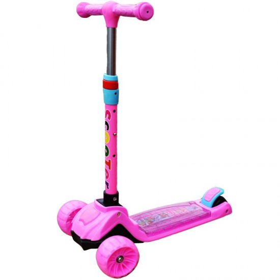 Trotineta cu roti silicon, muzica si led Scooter