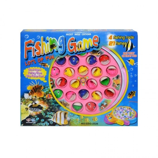 Joc de pescuit cu 4 undite magnetice si 25 pestisori