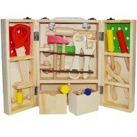 Set de joaca trusa cu unelte din lemn 25 piese