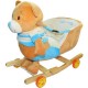 Ursulet balansoar din lemn si plus cu rotile