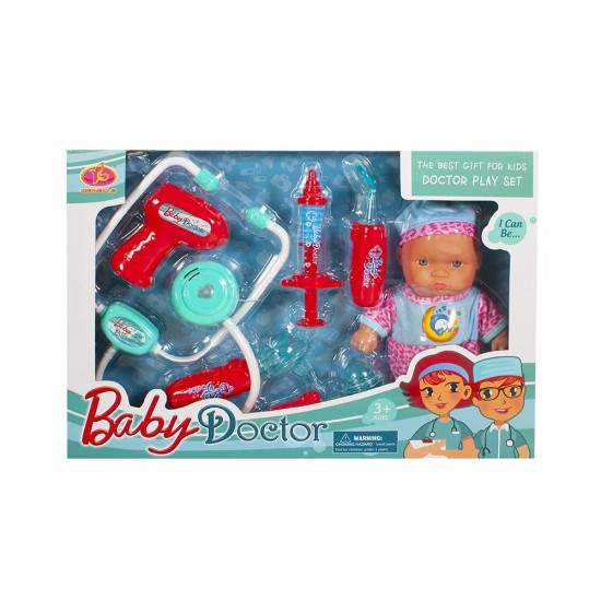 Set de joaca doctor cu papusa, sunete si lumini