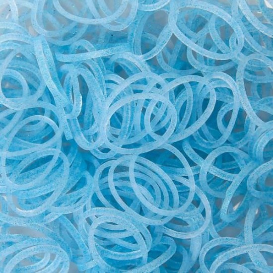 Elastice Rainbow Loom - Lucios  Albastru 