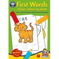 Carte de colorat cu activitati in limba engleza si abtibilduri - Primele cuvinte 