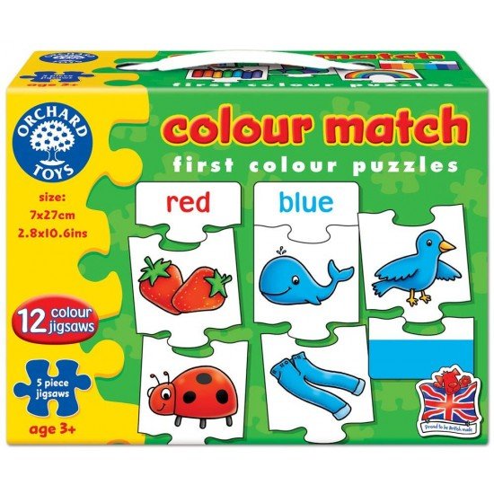 Puzzle in limba engleza - Invata culorile prin asociere 