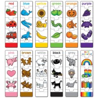 Puzzle in limba engleza - Invata culorile prin asociere 