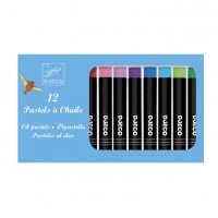 12 Culori pastel de ulei Djeco