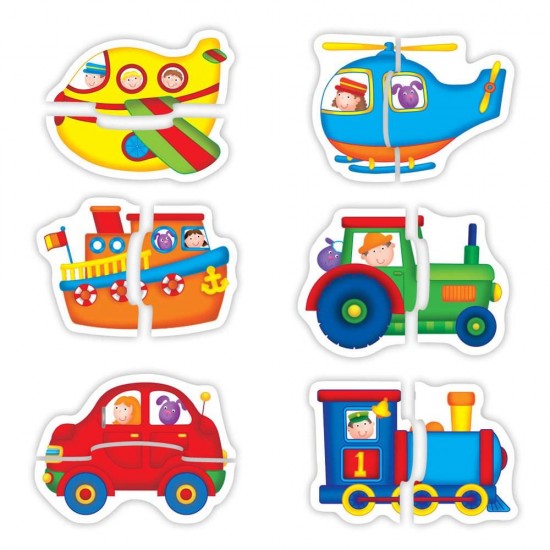 Mini Puzzles - Set de 6 puzzle Transport 